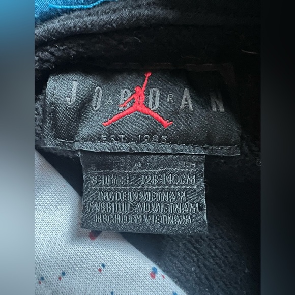 Jordan Kids' Space Glitch Colorblock Pullover Hoodie. Size 8 - 10 years - Picture 9 of 12